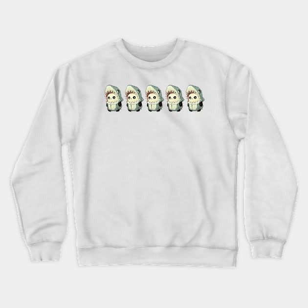 Five Panda Sharks in a Row Crewneck Sweatshirt by jesse.lonergan